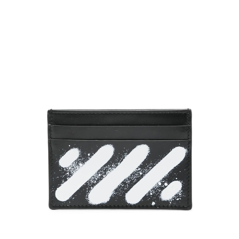 Wallet with Black Spray Stripe Design