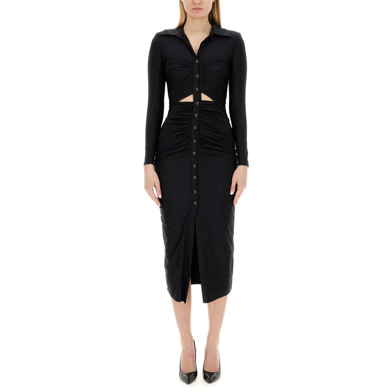 MIDI DRESS|BLACK|10|8|6