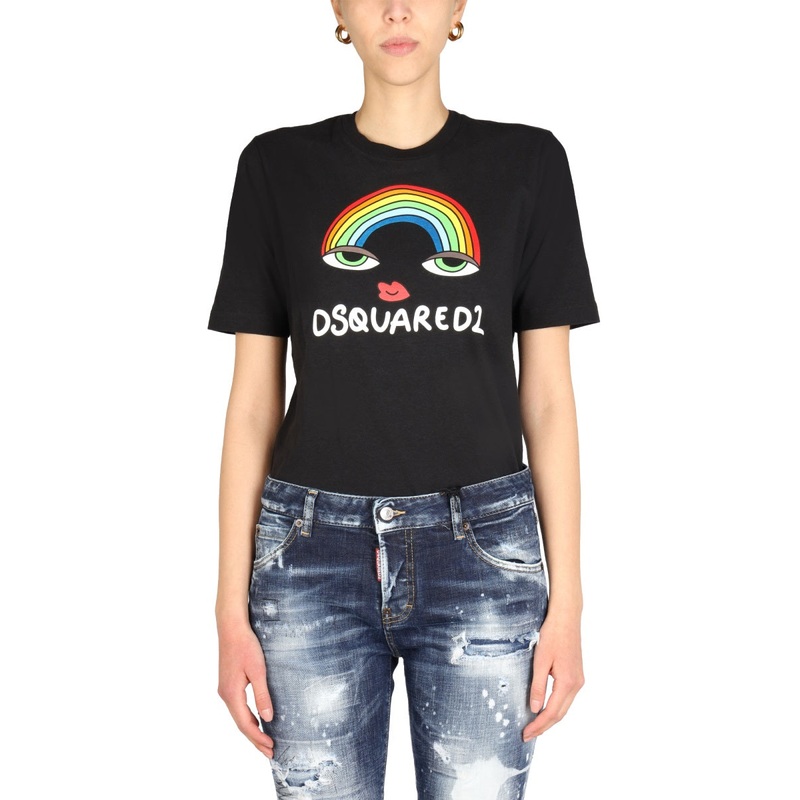 RAINBOW RENNY TSHIRT|BLACK|XS|S|M|L