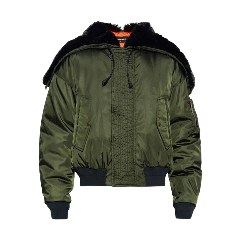AVIATOR HOODED BOMBER|GREEN|48|50
