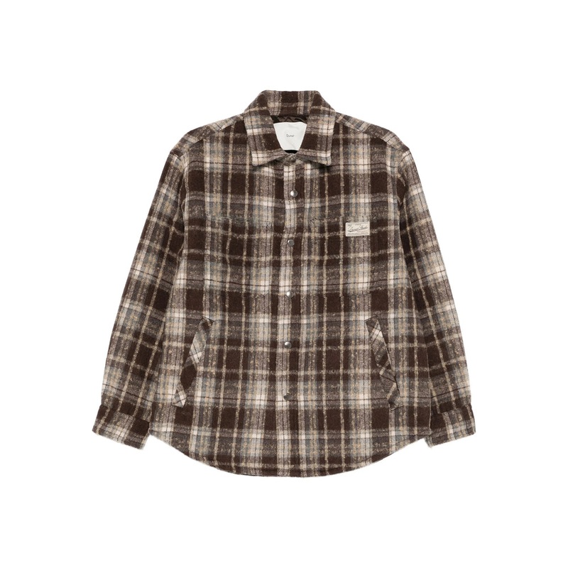Dunst Brown Checked Shirt|Brown|S