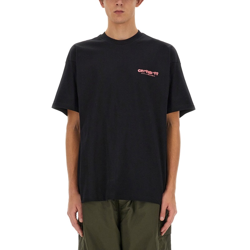 TSHIRT WITH LOGO|BLACK|S|M|L