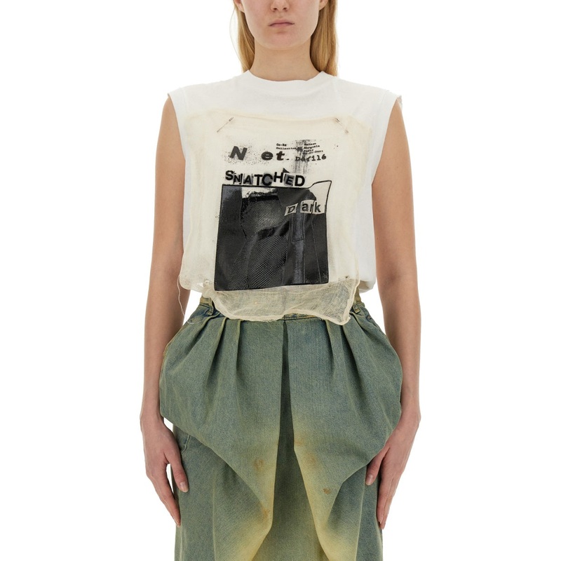 TSHIRT WITH PRINT|WHITE|XS|S|M