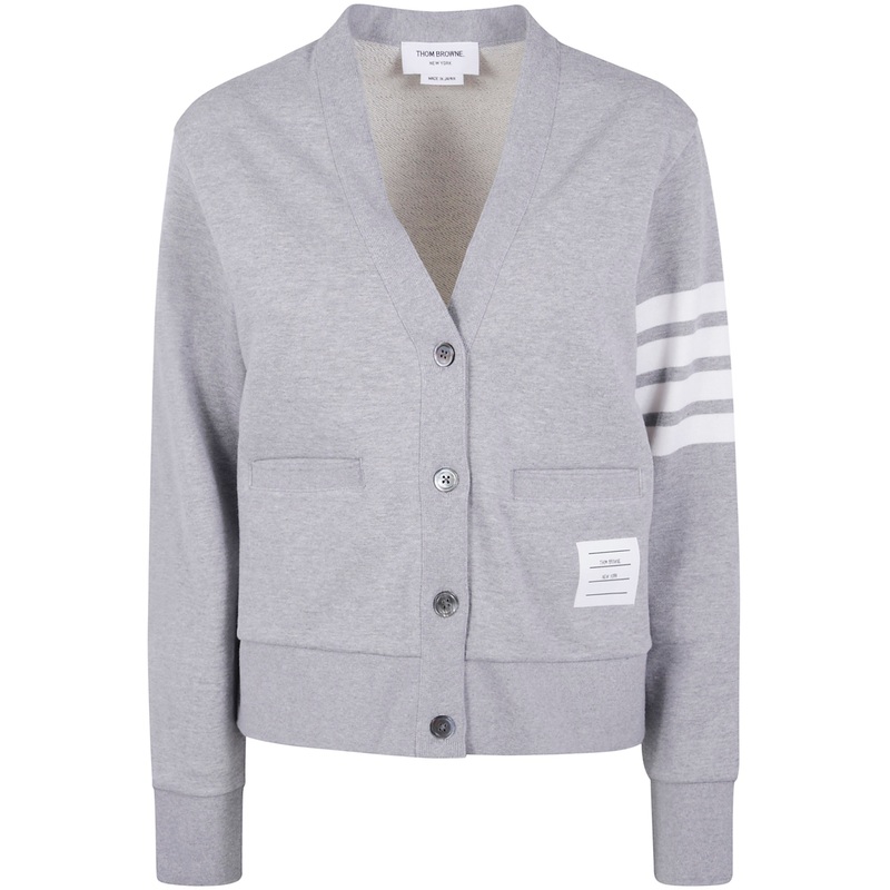 V-NECK CARDIGAN WITH ENGINEERED 4 IN CLASSIC LOOPBACK