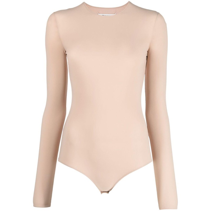 Long-Sleeve Crewneck Bodysuit|Light Pink|40|42