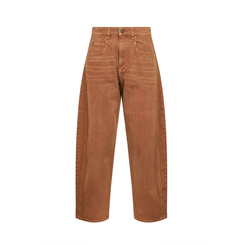 Oriane Barrel Jeans in Ochre|Ochre|36|38