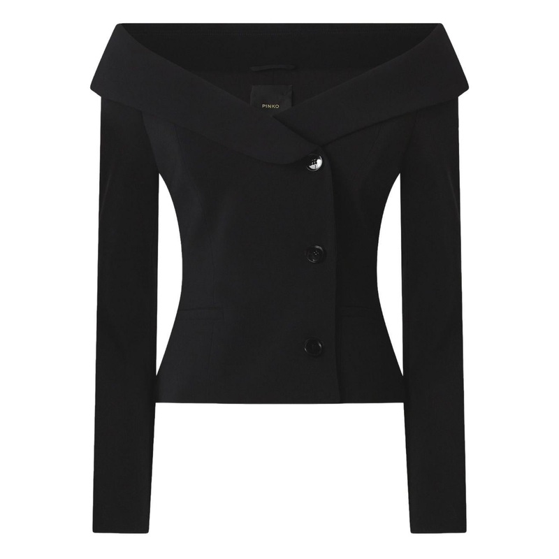 Pinko Off-Shoulder Blazer|Black|42|38
