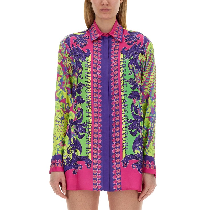 SHIRT WITH PRINT AND LOGO|MULTICOLOUR|38|42|40