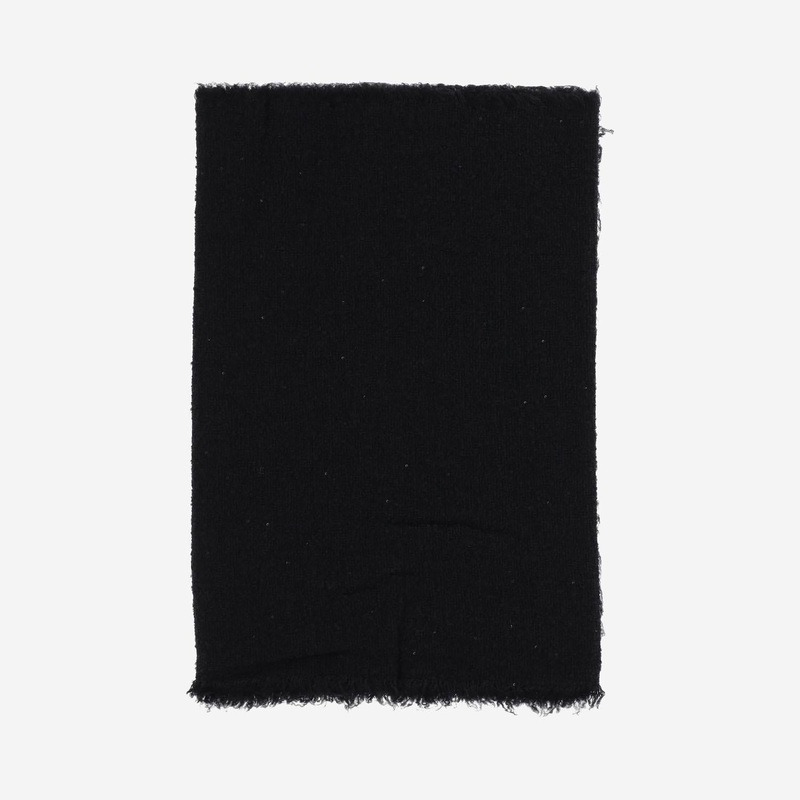 Wool Blend Scarf with Sequins|Black|One Size