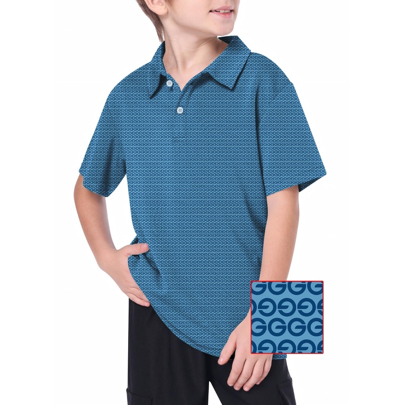 Youth Blue G Golf Polo|8Y|10Y|11Y|12Y|13Y|14Y|16Y