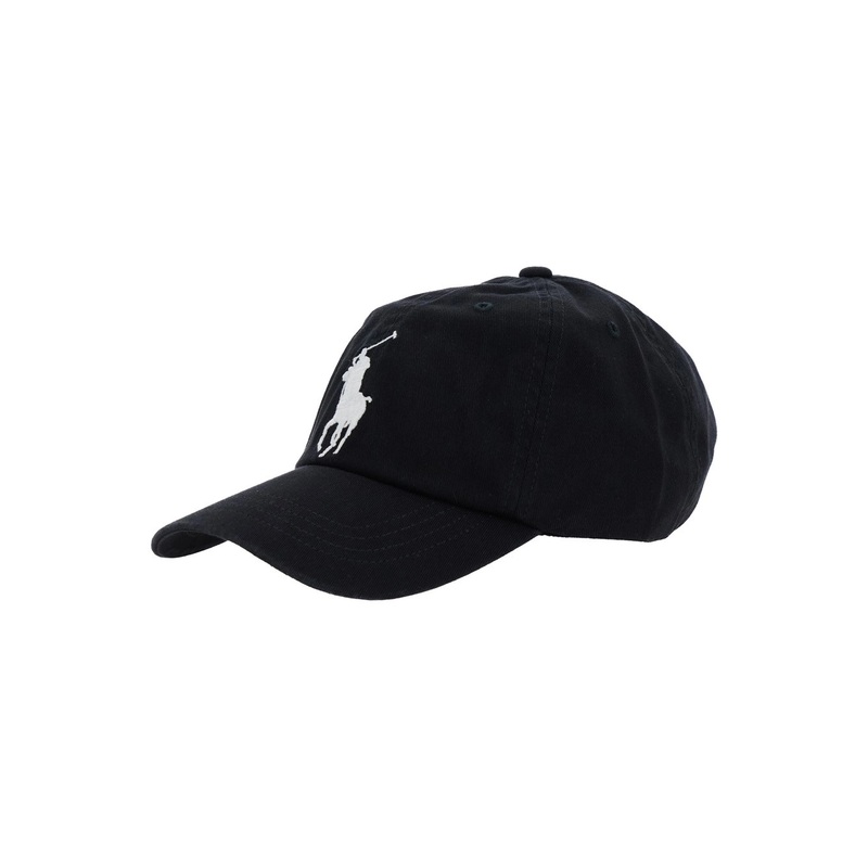 Black Baseball Cap with Maxi Pony on the Front and Numerical Detail on the Side in Cotton Boy
