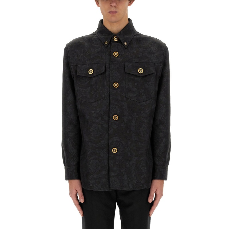 JACQUARD BAROQUE SHIRT|BLACK|50|52