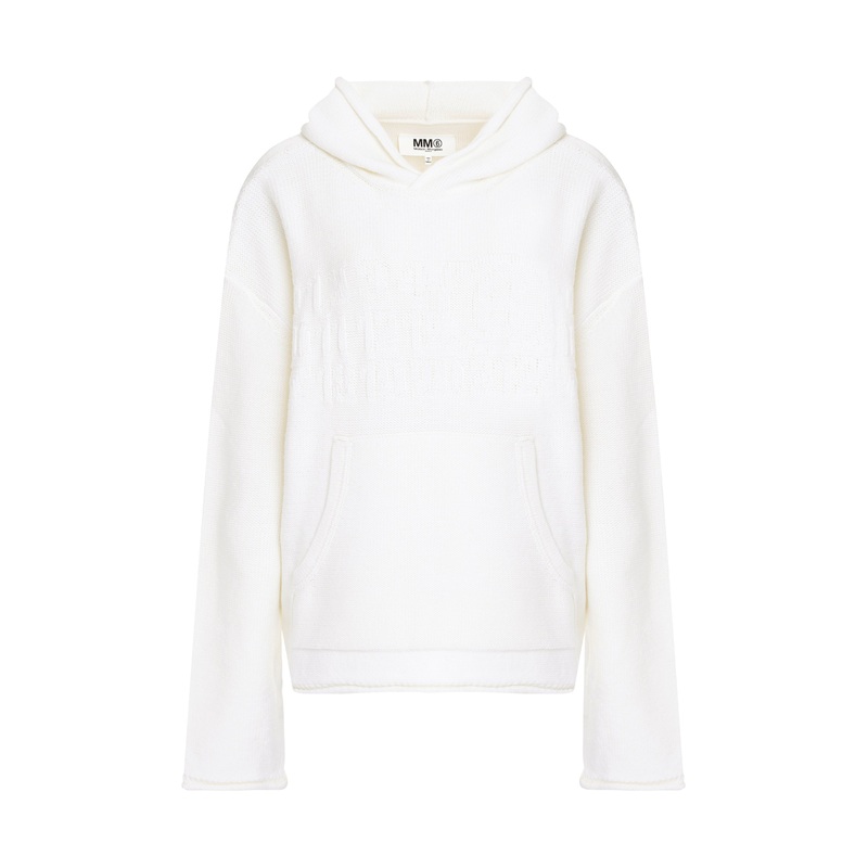 Knitted Hoodie|Ivory|M|XL