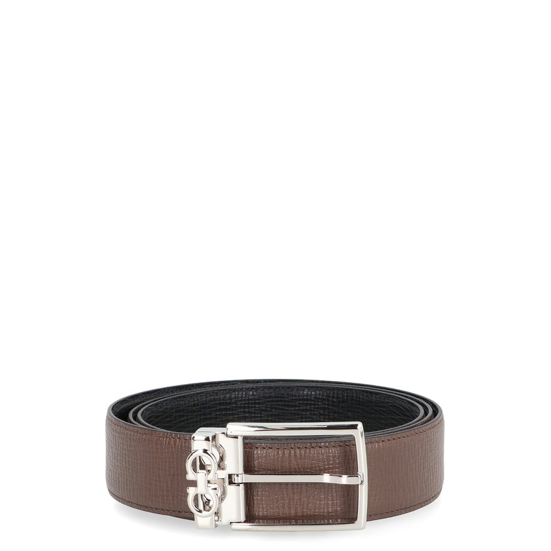 Reversible Leather Belt|Brown|110