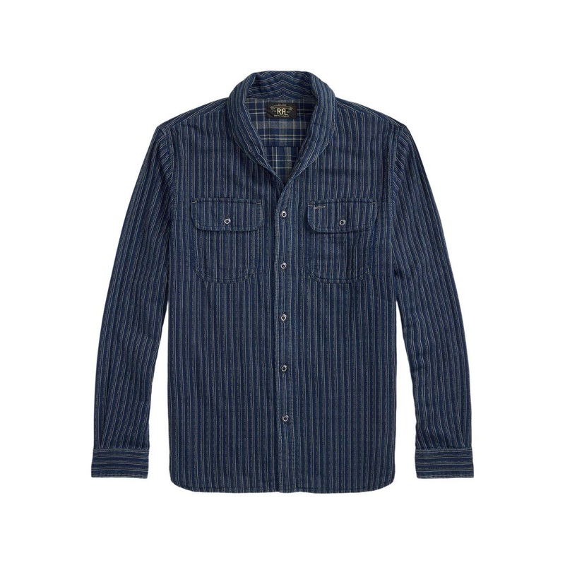 Shawl-Collar Indigo Shirt|Indigo|S|M|L|XL|XXL