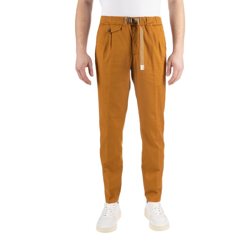 WHITE SAND Brad trousers with pleats and drawstring