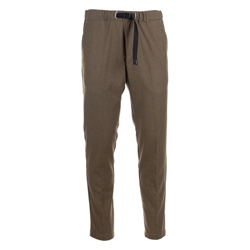 WHITE SAND Trousers with technical fabric laces