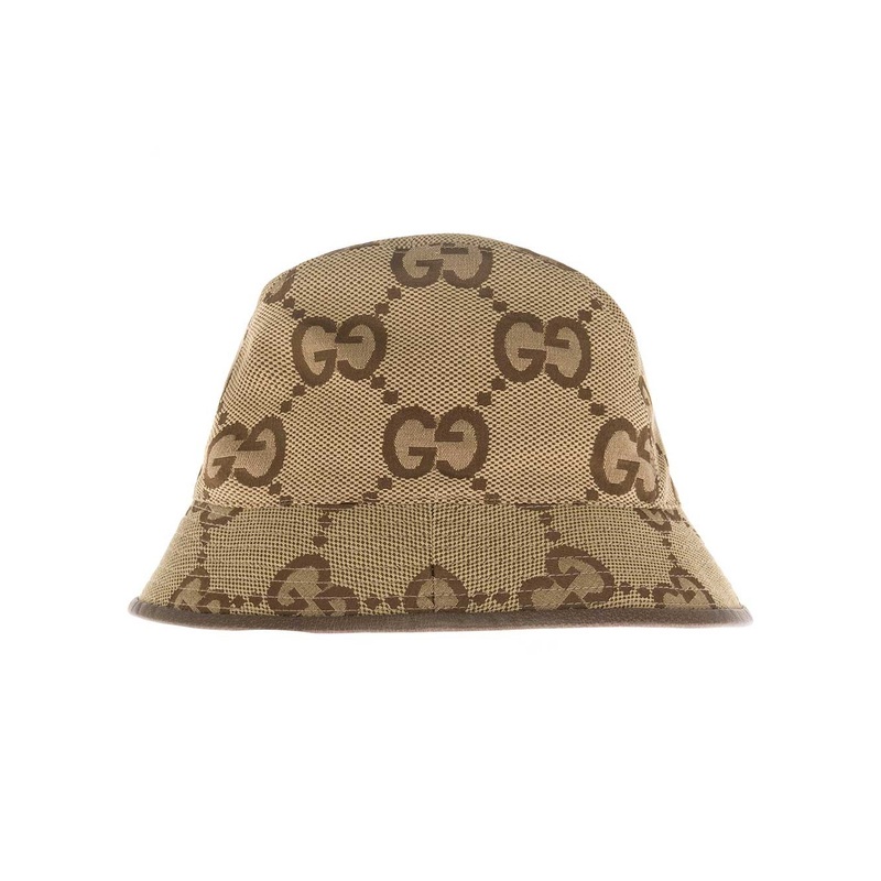 Beige GG Fabric Buket Hat in Canvas Man