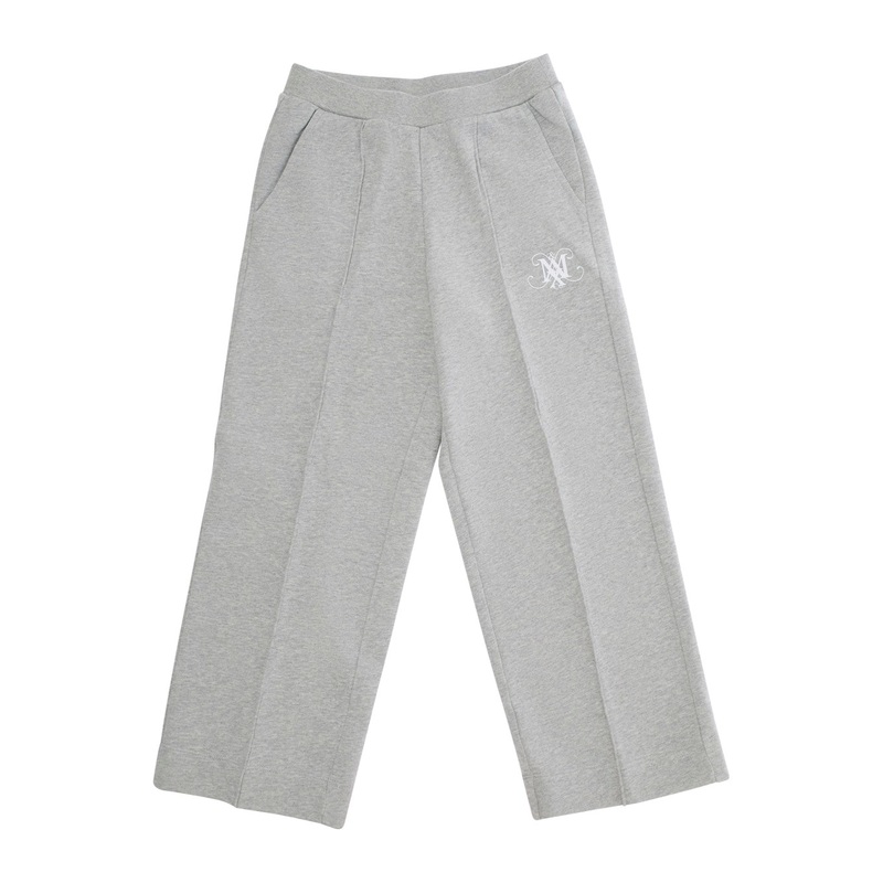 Grey Pants with Front Logo in Cotton Girl
