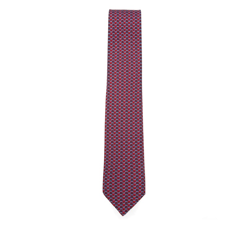 Blue and Red Patterned Tie|Red/Blue|One Size