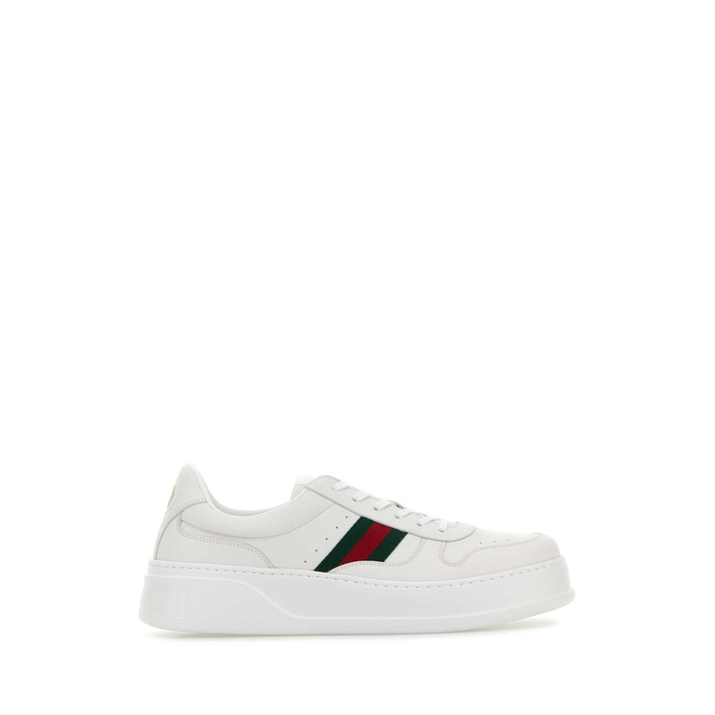 LOW-TOP SNEAKERS IN LEATHER|White|10|6|7|8|9