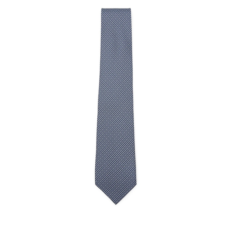 Navy Blue Patterned Tie|Blue|One Size