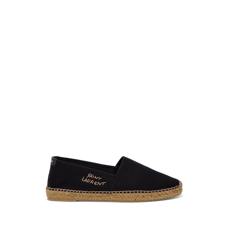 Saint Laurent Man’s Canvas Espadrilles with side Logo