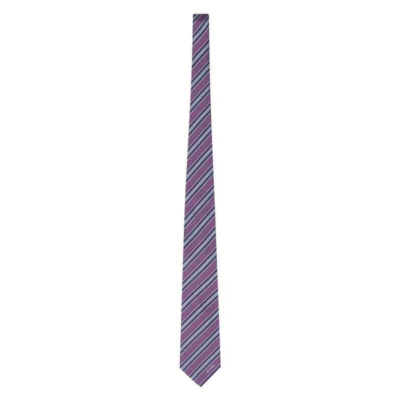 JACQUARD SILK TIE|purple|TU