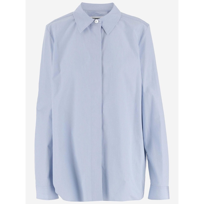 Light Blue Striped Cotton Shirt
