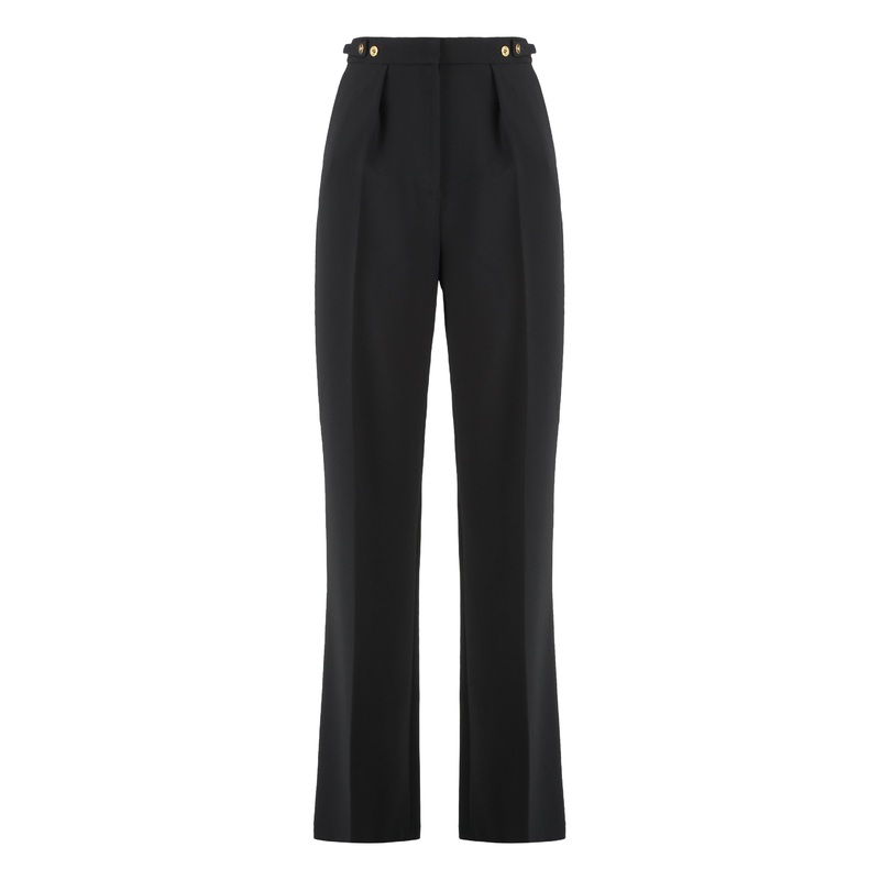 TROUSERS IN CREPE WITH JEWELRY ACCESSORY