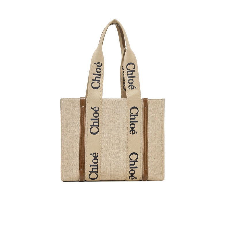 Woody linen medium tote bag|PZ