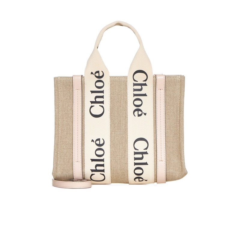 Woody linen small tote bag|PZ