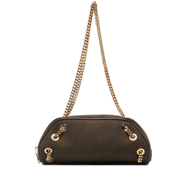 Bag with Chain Detailing|Brown|One Size