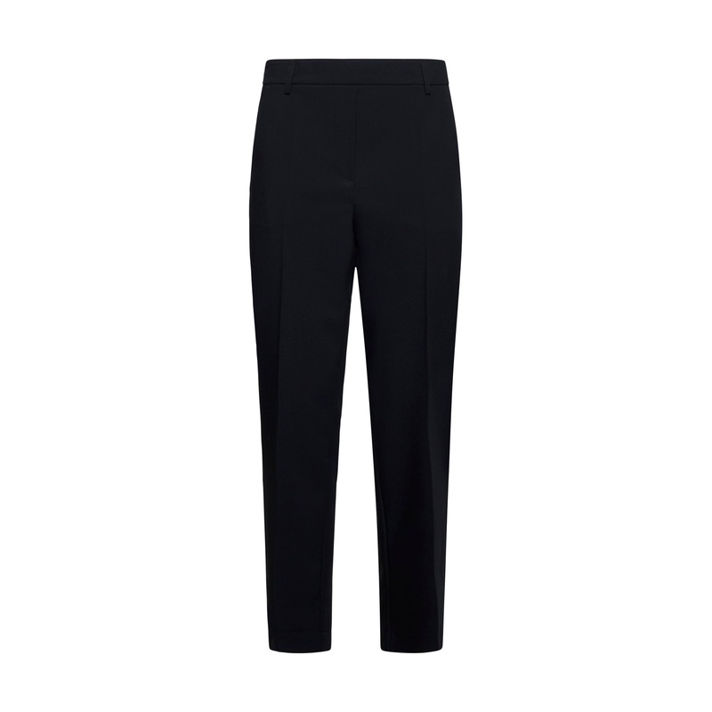 Black bi-stretch gabardine Pito trousers