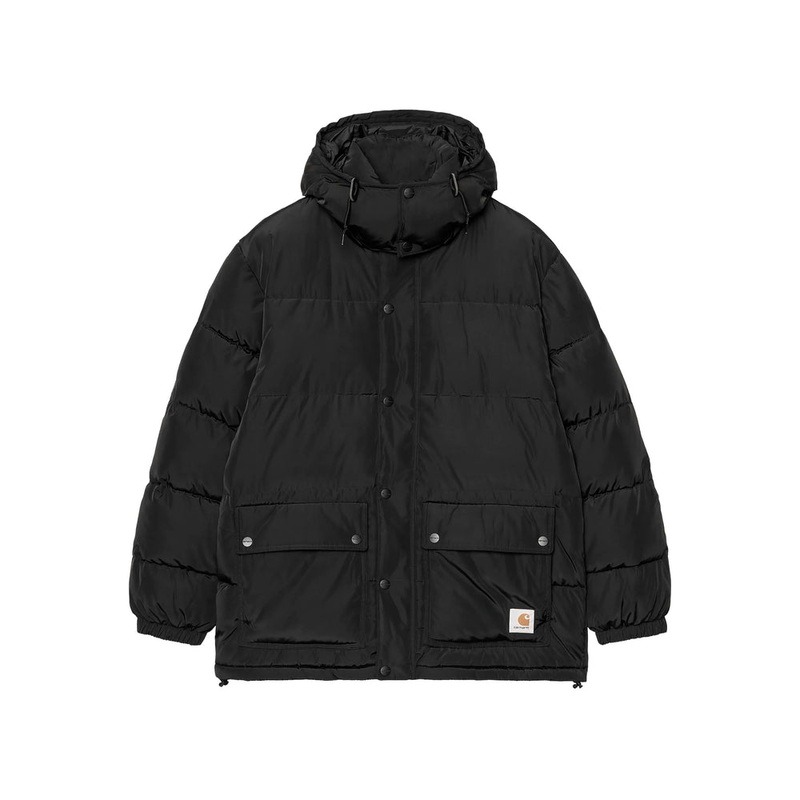 Black Outerwear with Adjustable Hood