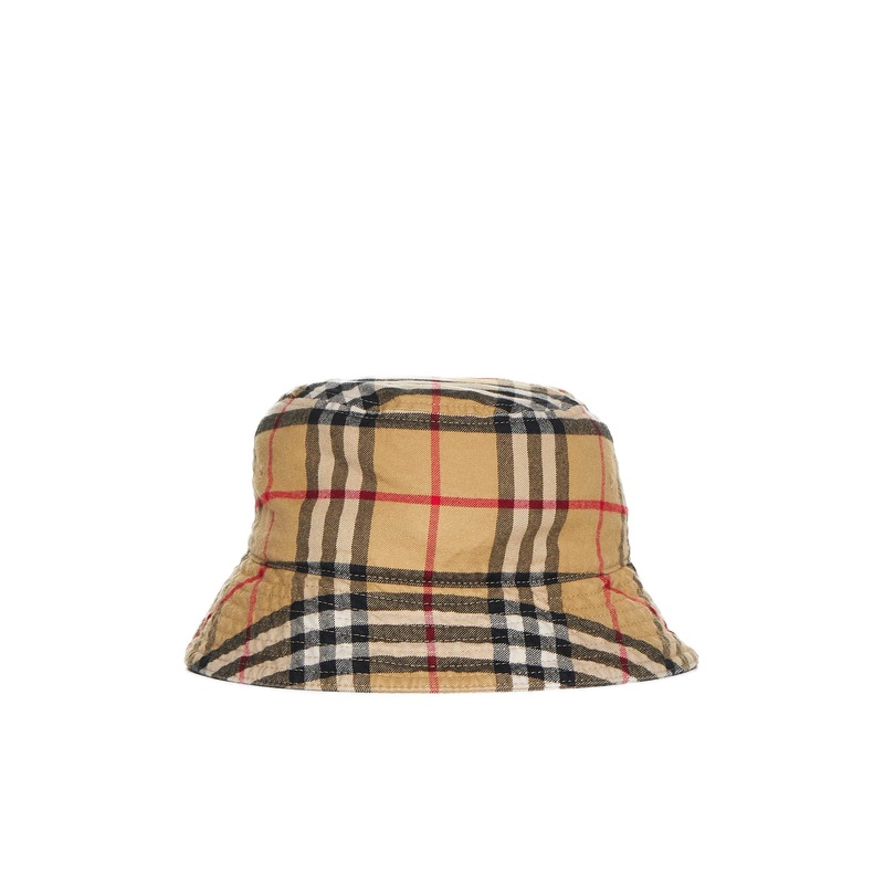 Check cotton bucket hat|S|M|L