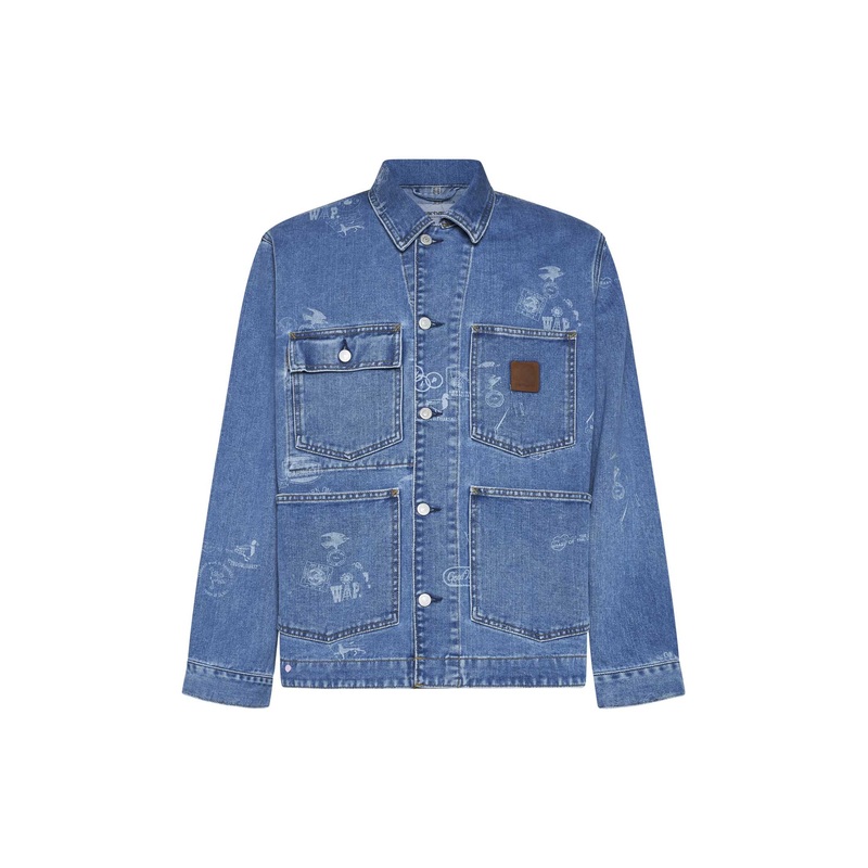 Stamp denim jacket|S|M|L