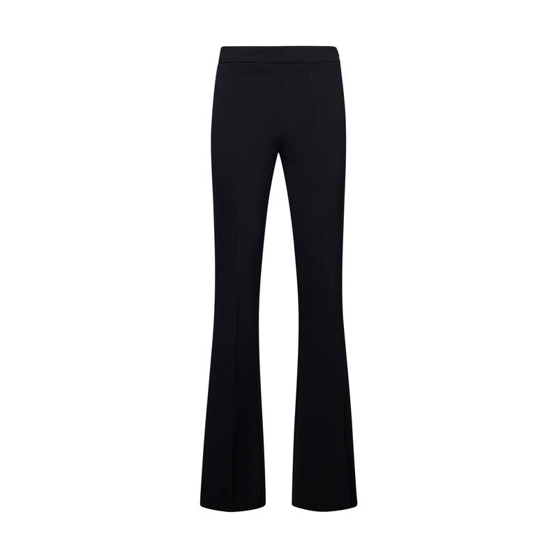 Viscose blend flared trousers|40|42|44|46|48