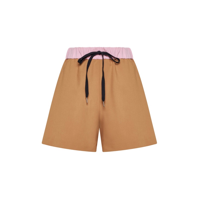 Beige silk Brassavola shorts|40|42|44