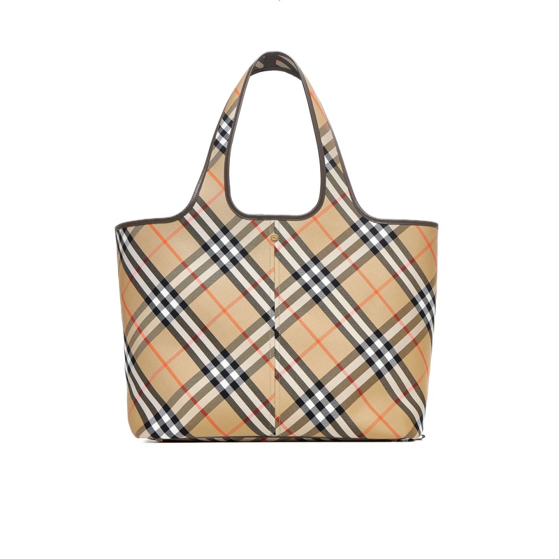 Check canvas medium tote bag|PZ