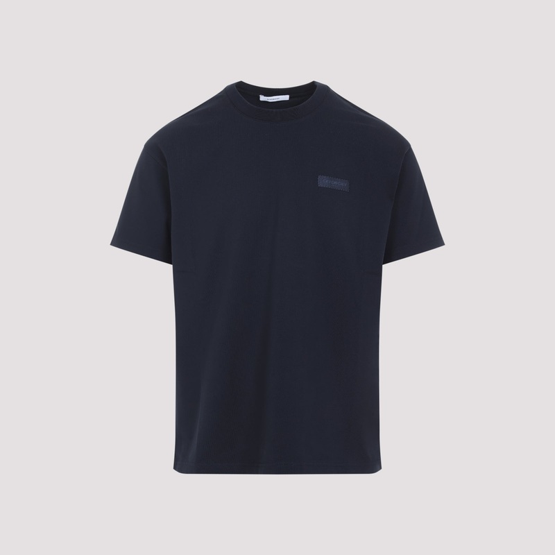 DARK NAVY BLUE COTTON T-SHIRT|BLUE|M