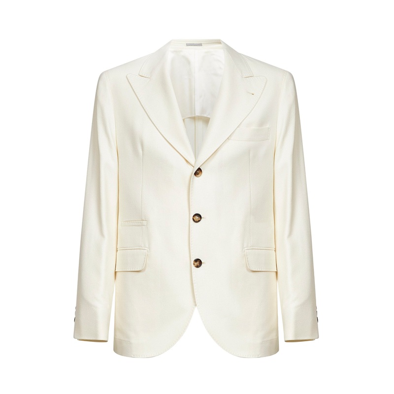 Ivory Wool Cavalry Jacket|Ivory|48|50