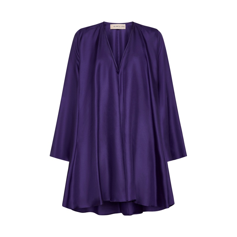 Purple silk Aeonium dress|40|42|44|46