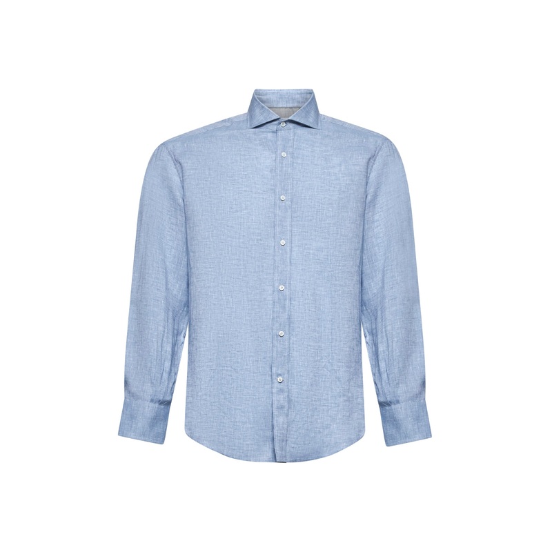 Camicia Twisted in seta dry marrone