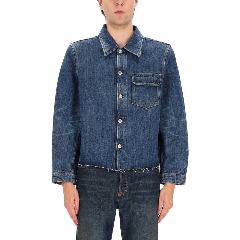 BLUE COTTON HEMP JACKET|BLUE|46|48|44|50