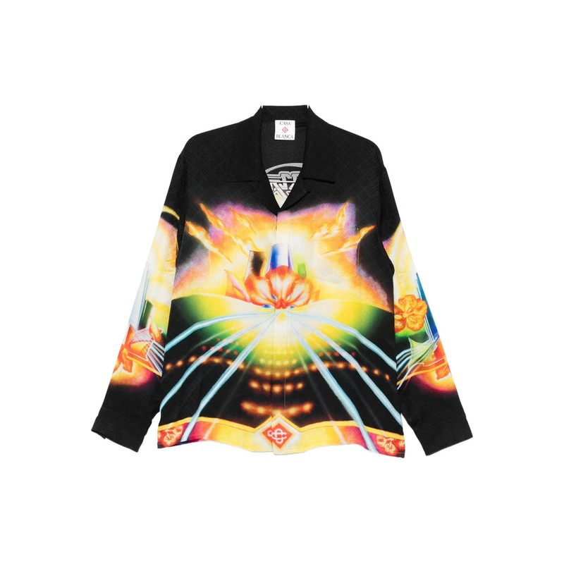 Casablanca Silk Shirt|Black|M|XL