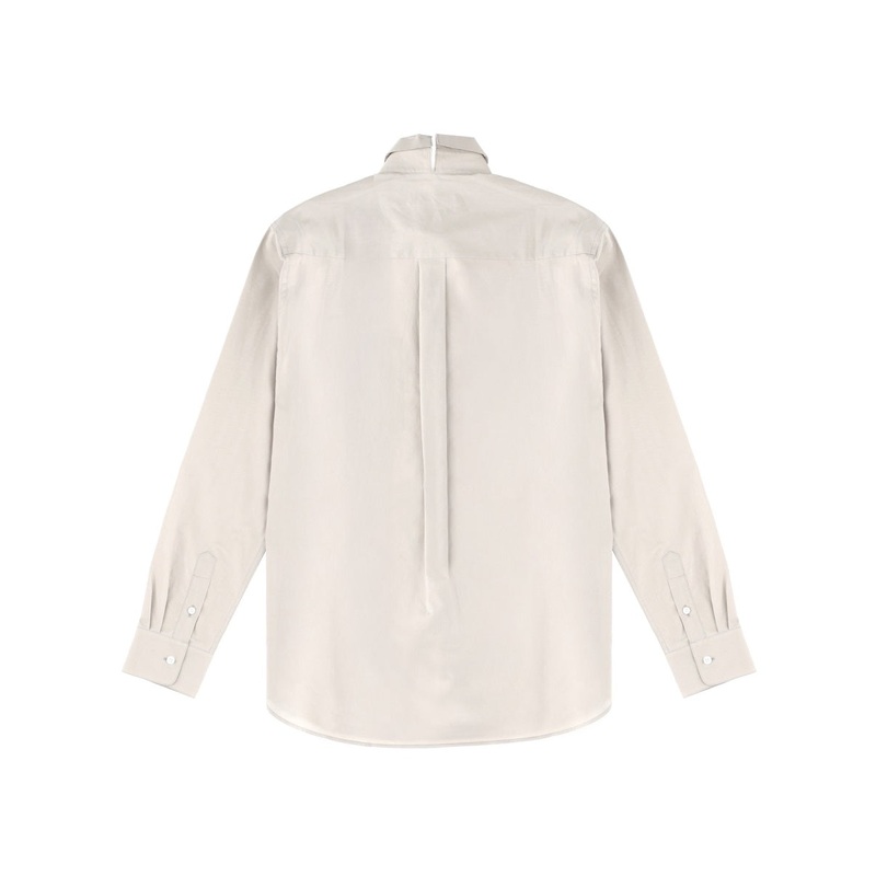 SHIRT WITH EMBROIDERED LOGO|GREY|50|48