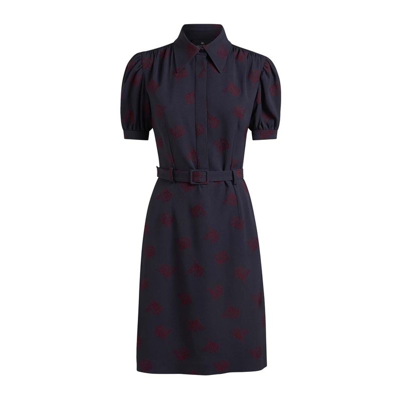 Etro Mini Dress in Blue|Blue|42|44|40