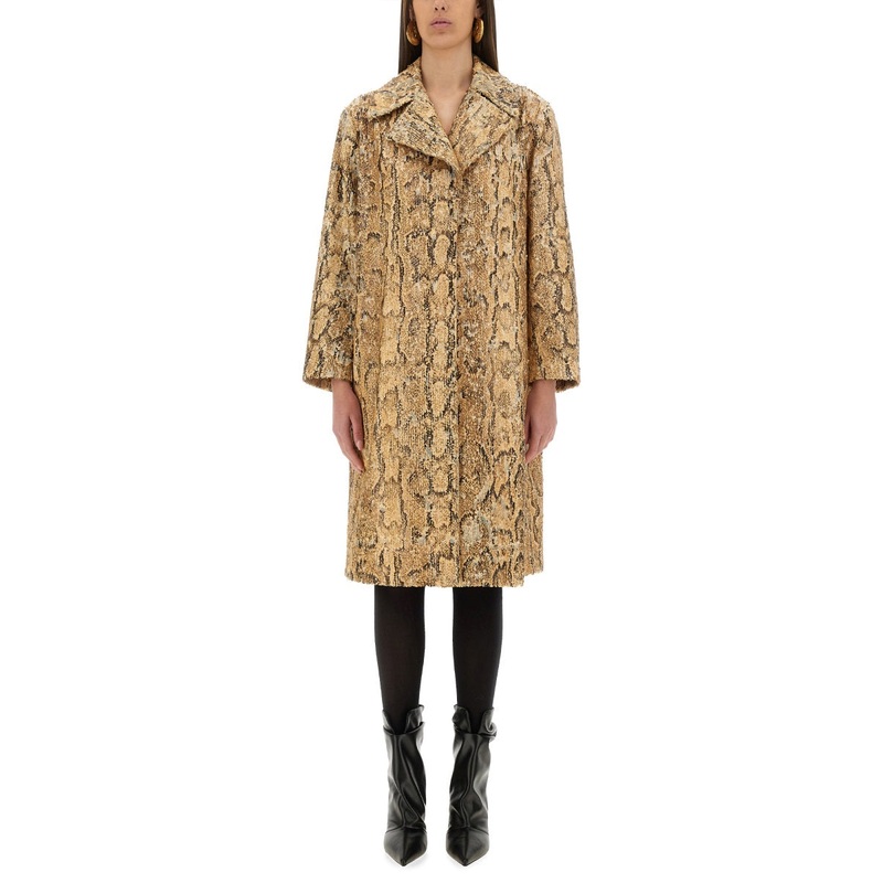 LONG COAT WITH SEQUINS|ANIMALIER|M