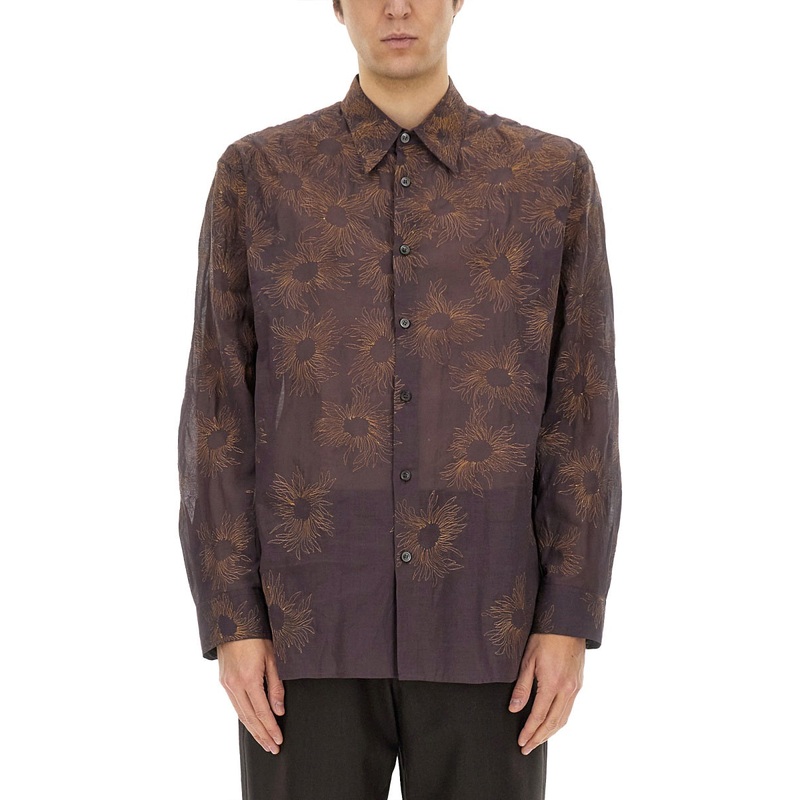 PRINTED SHIRT|BORDEAUX|M|L
